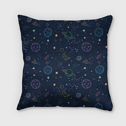 Подушка квадратная Созвездия, цвет: 3D-принт