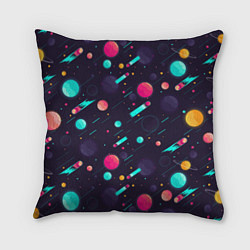 Подушка квадратная Космические движения комет, цвет: 3D-принт