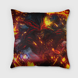 Подушка квадратная Path of Exile Fire Demon Z, цвет: 3D-принт