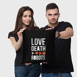 Подушка квадратная Love Death Robots, цвет: 3D-принт — фото 2