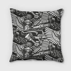 Подушка квадратная Механика Автомобиль, цвет: 3D-принт