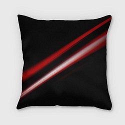 Подушка квадратная Красная линия, цвет: 3D-принт