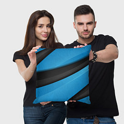 Подушка квадратная Blue Sport Style, цвет: 3D-принт — фото 2