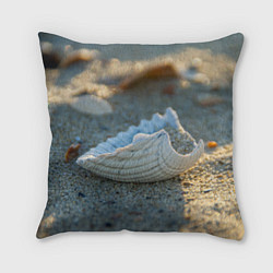 Подушка квадратная Морская ракушка, цвет: 3D-принт