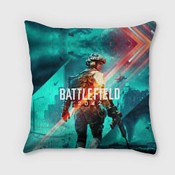 Подушка квадратная Battlefield 2042, цвет: 3D-принт