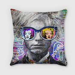 Подушка квадратная Andy Warhol Энди Уорхол, цвет: 3D-принт