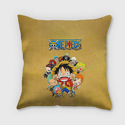 Подушка квадратная Персонажи One Piece Большой куш, цвет: 3D-принт