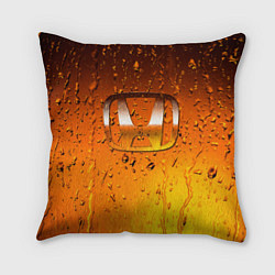 Подушка квадратная Honda капли дождя, цвет: 3D-принт