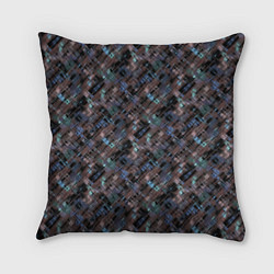Подушка квадратная Коричневый абстрактный узор, цвет: 3D-принт
