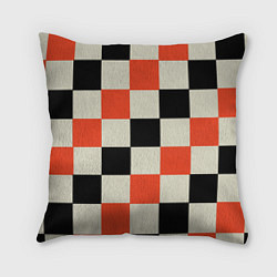 Подушка квадратная Образец шахматной доски, цвет: 3D-принт