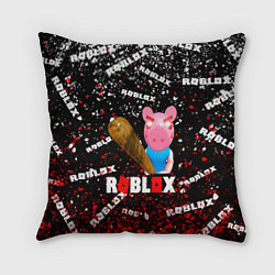 Подушка квадратная Roblox piggyСвинка Пигги, цвет: 3D-принт