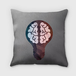 Подушка квадратная Прокачай мозги, цвет: 3D-принт