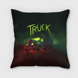 Подушка квадратная Truck neon, цвет: 3D-принт