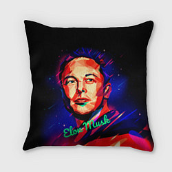 Подушка квадратная ElonMuskА НА ВАС НЕТ, цвет: 3D-принт