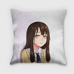Подушка квадратная Девочка, которая видит это Мико Ёцуя