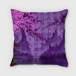 Подушка квадратная Фиолетовый китай, цвет: 3D-принт