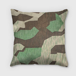 Подушка квадратная Камуфляж хаки армейский, цвет: 3D-принт