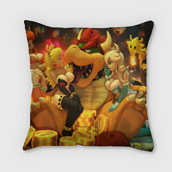 Подушка квадратная Bowser and princesses in the dungeon, цвет: 3D-принт