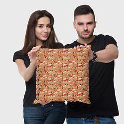 Подушка квадратная Праздничное Печенье, цвет: 3D-принт — фото 2