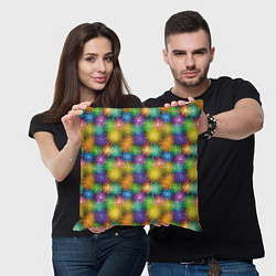 Подушка квадратная Праздничный Салют, цвет: 3D-принт — фото 2