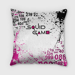 Подушка квадратная Игра в кальмара: Числа игроков, цвет: 3D-принт