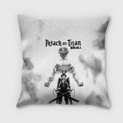 Подушка квадратная Эрен и Титан Атака титанов, цвет: 3D-принт