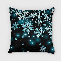 Подушка квадратная Космические снежинки, цвет: 3D-принт