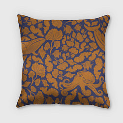 Подушка квадратная Морская гуашь, цвет: 3D-принт