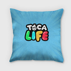 Подушка квадратная Toca Life: Logo, цвет: 3D-принт