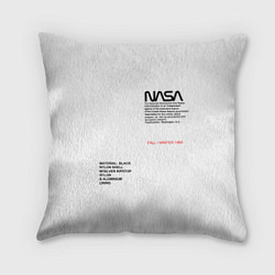 Подушка квадратная NASA БЕЛАЯ ФОРМА, цвет: 3D-принт