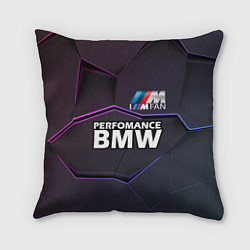 Подушка квадратная BMW Perfomance, цвет: 3D-принт