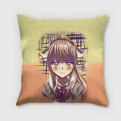 Подушка квадратная Game Doki Doki Literature Club, цвет: 3D-принт