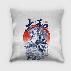 Подушка квадратная Ямато девушка самурай Ван Пис, цвет: 3D-принт