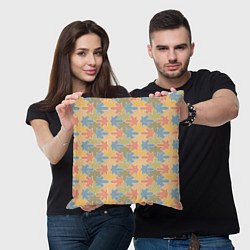 Подушка квадратная Лисья в фоне, цвет: 3D-принт — фото 2