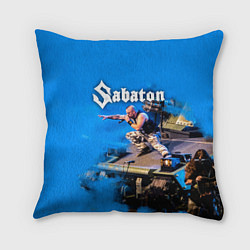Подушка квадратная Йоаким Броден на танке Sabaton, цвет: 3D-принт