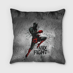 Подушка квадратная MIX FIGHT, цвет: 3D-принт