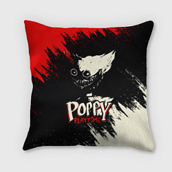 Подушка квадратная Poppy Playtime: Red & Black, цвет: 3D-принт