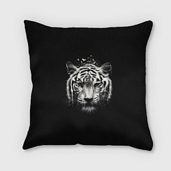 Подушка квадратная Черно-Белый Тигр Head, цвет: 3D-принт