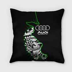 Подушка квадратная Audi quattro череп, цвет: 3D-принт