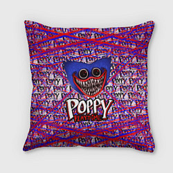 Подушка квадратная Huggy Wuggy: Poppy Pattern, цвет: 3D-принт