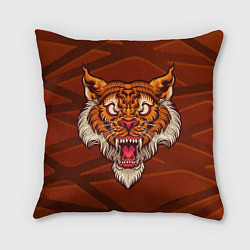 Подушка квадратная Тигр Evil, цвет: 3D-принт