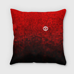 Подушка квадратная MU red-black, цвет: 3D-принт