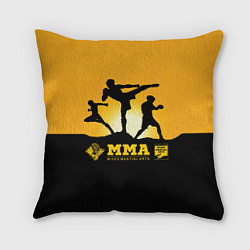 Подушка квадратная ММА Mixed Martial Arts, цвет: 3D-принт