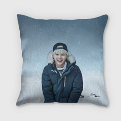 Подушка квадратная MIN YOONGI BTS WINTER, цвет: 3D-принт