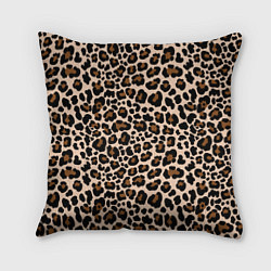 Подушка квадратная Леопардовые Пятна, цвет: 3D-принт