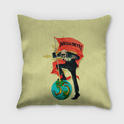 Подушка квадратная Megadeth world, цвет: 3D-принт