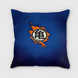 Подушка квадратная Рваный логотип Гоку Dragon Ball, цвет: 3D-принт