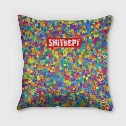 Подушка квадратная Shitверг, цвет: 3D-принт