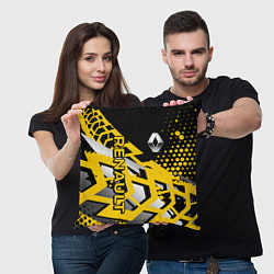 Подушка квадратная Renault Рено, цвет: 3D-принт — фото 2