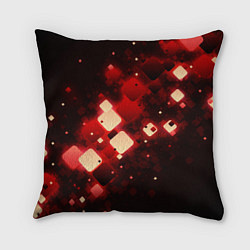 Подушка квадратная Рубиновый поток, цвет: 3D-принт